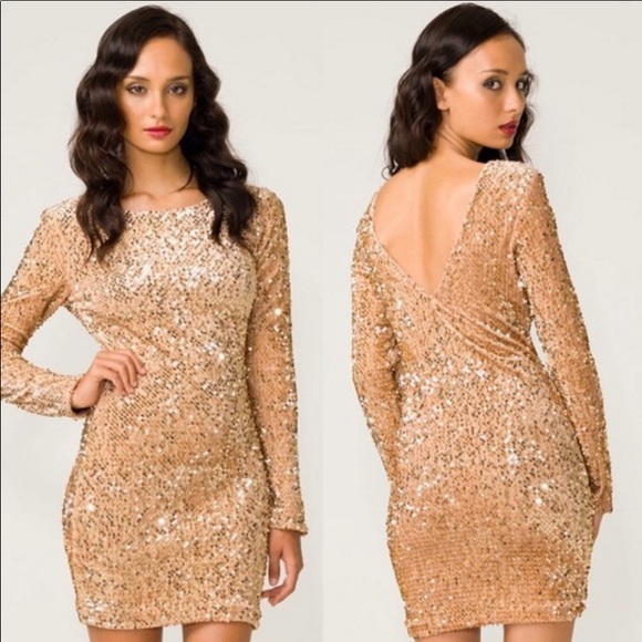 motel rocks gold sequin dress Infinity Dress in Mini Fleck Sequin Black and Gold – motelrocks-com-us main image 1